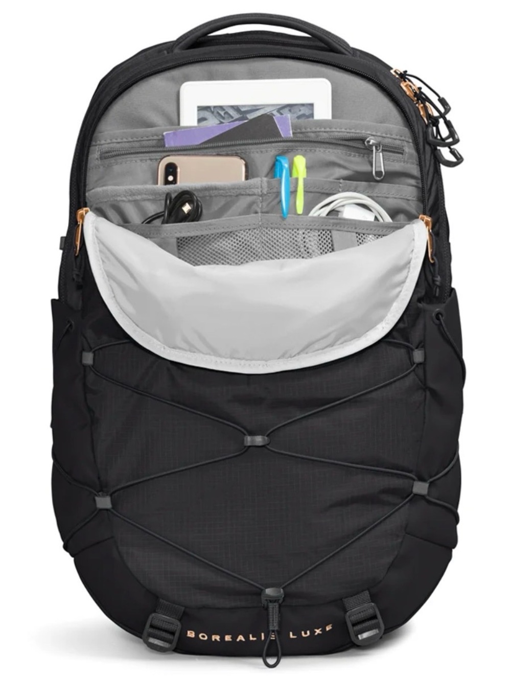 The North Face Women’s Borealis Luxe Backpack in TNF Black- Burnt - Picture 4 of 11